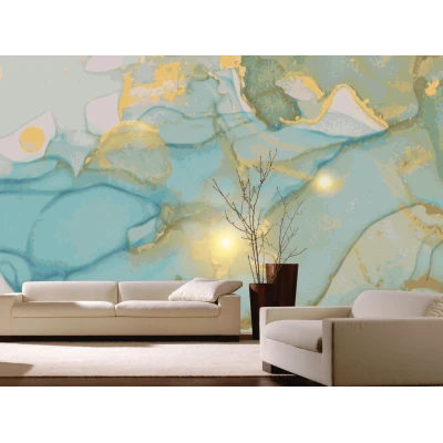 Fototapet fara imbinari Dream Shiny Teal Background Premier Decor