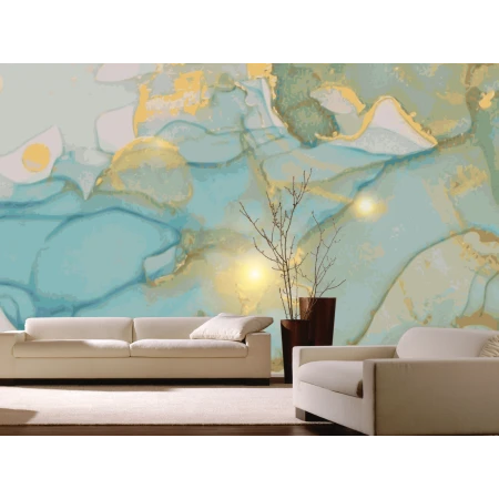 Fototapet fara imbinari Dream Shiny Teal Background Premier Decor