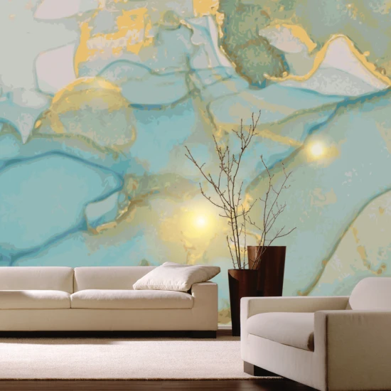 Fototapet fara imbinari Dream Shiny Teal Background