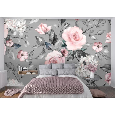 Fototapet fara imbinari Pink Rose Premier Decor
