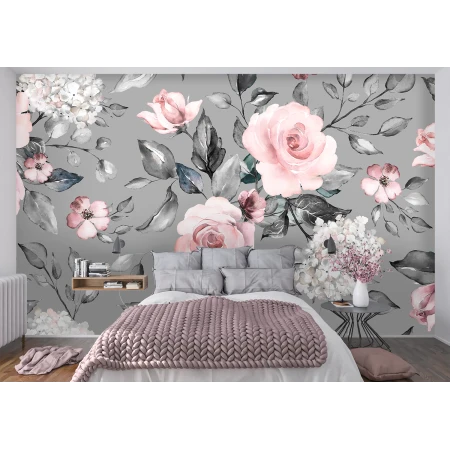 Fototapet fara imbinari Pink Rose Premier Decor
