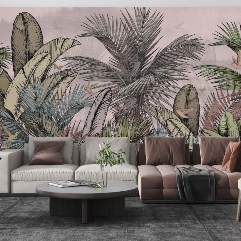 Tapet fara imbinari Tropical Paint