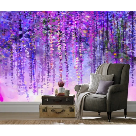 Fototapet fara imbinari Dream Magical Lilac Flowers Premier Decor