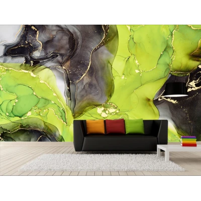 Fototapet fara imbinari Dream Black-Green Transfusion Premier Decor