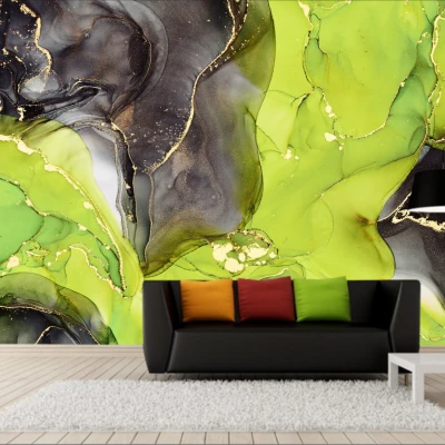 Fototapet fara imbinari Dream Black-Green Transfusion Premier Decor