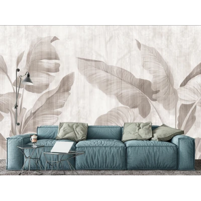 Fototapet  fara imbinari textura canvas Mural Leaf Shadow Premier Decor