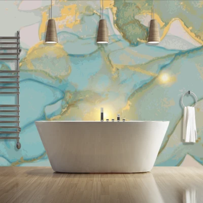 Fototapet fara imbinari Dream Shiny Teal Background Premier Decor