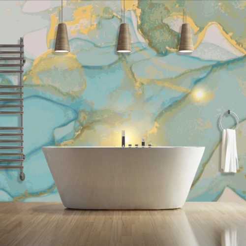 Fototapet fara imbinari Dream Shiny Teal Background