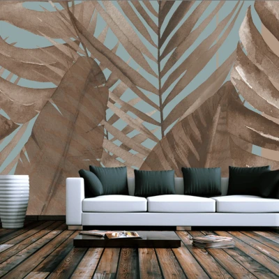 Fototapet fara imbinari Sepia Leaves Premier Decor
