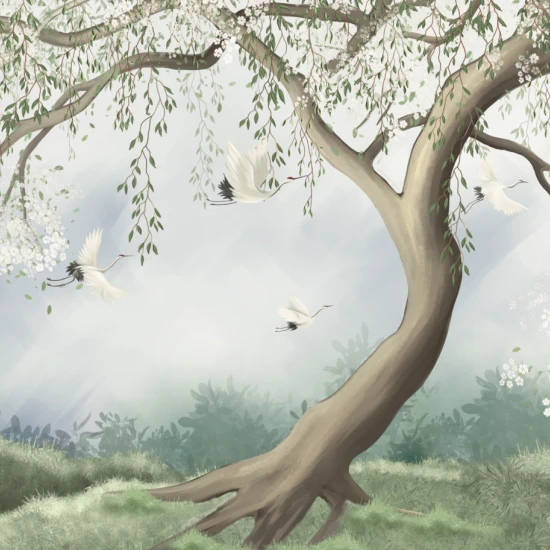 Fototapet fara imbinari Tree From The Mystery Garden