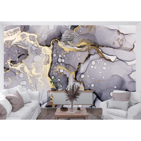 Fototapet fara imbinari Dream Sparkling Black And Background White Gold