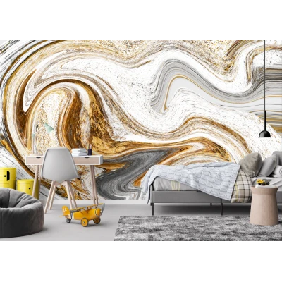 Fototapet fara imbinari Dream Golden Liquid Art Premier Decor