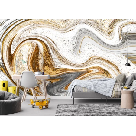 Fototapet fara imbinari Dream Golden Liquid Art