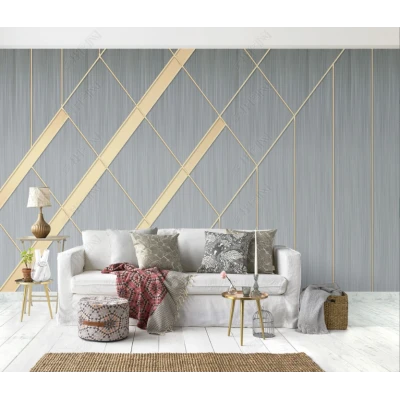 Fototapet fara imbinari Dream Abstraction Line Gold Premier Decor