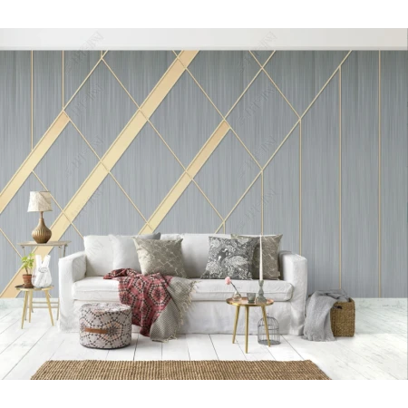 Fototapet fara imbinari Dream Abstraction Line Gold Premier Decor