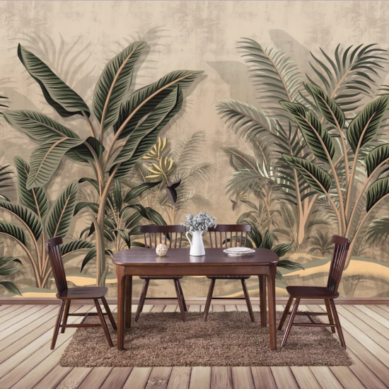 Fototapet fara imbinari Tropical Drawn