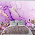 Fototapet fara imbinari Dream Golden Lilac Watercolor