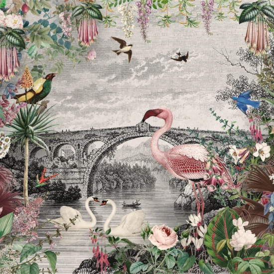 Fototapet fara imbinari Vintage Tropic