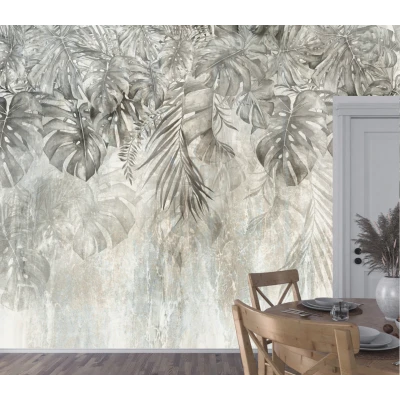 Fototapet fara imbinari Watercolor Leafs Premier Decor