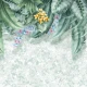 Fototapet fara imbinari Tropical Plants And Floral Leaves