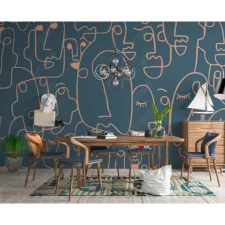 Fototapet fara imbinari Abstraction Multifaceted Premier Decor