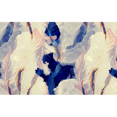 Fototapet fara imbinari Abstraction Watercolor Feathers Premier Decor