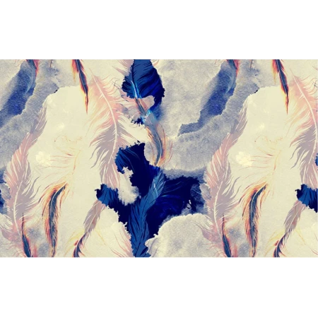 Fototapet fara imbinari Abstraction Watercolor Feathers Premier Decor