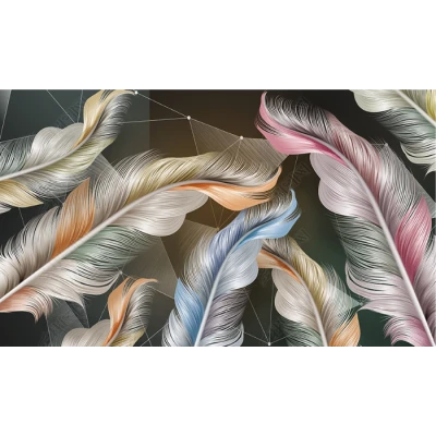 Fototapet fara imbinari Dream Chromatic Feather Premier Decor