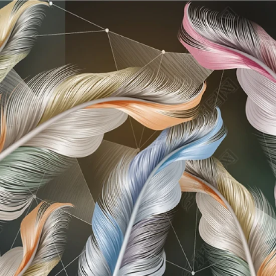 Fototapet fara imbinari Dream Chromatic Feather