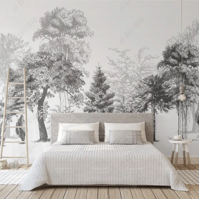 Fototapet fara imbinari Dream Forest Black and White Premier Decor