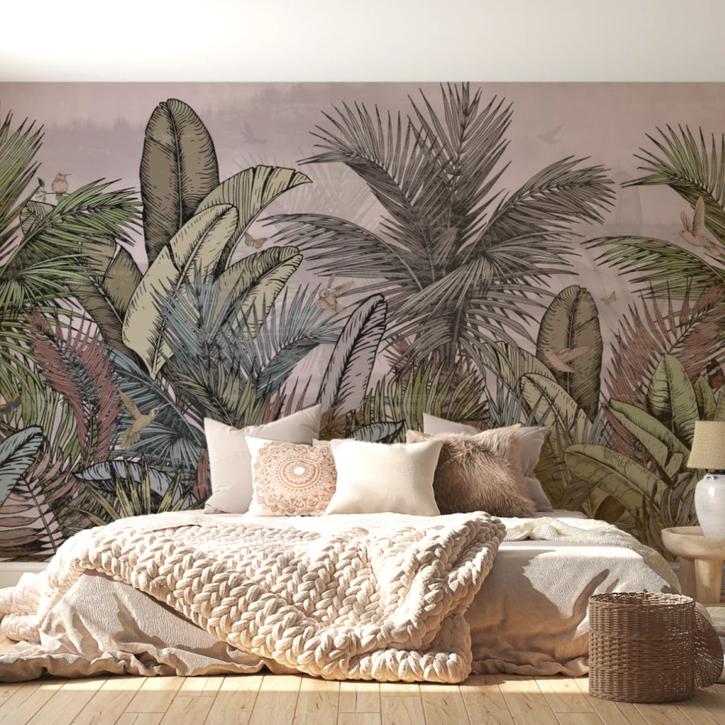 Tapet fara imbinari Tropical Paint