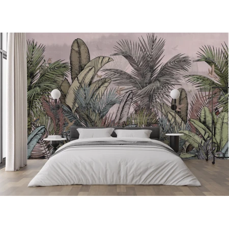Tapet fara imbinari Tropical Paint