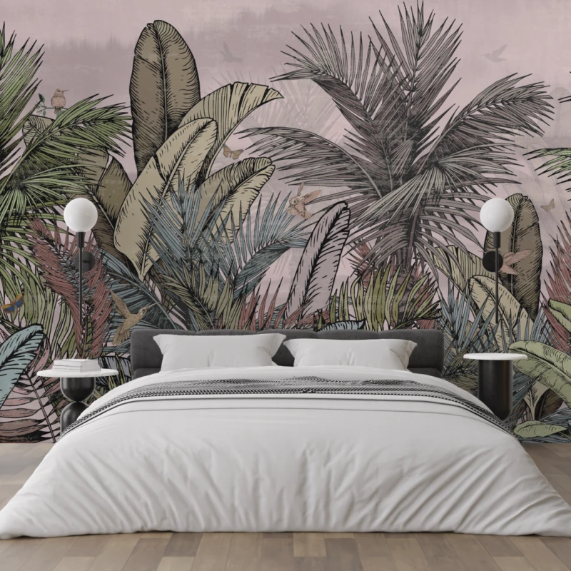 Tapet fara imbinari Tropical Paint