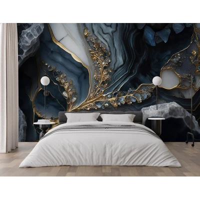 Fototapet 3D Fara Imbinari - Aspect Marmură Living si Dormitor Premier Decor