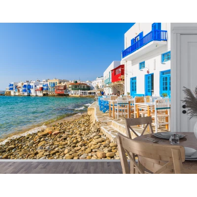 Fototapet 3D Orase Fara Imbinari - Peisaj Grecia Premier Decor