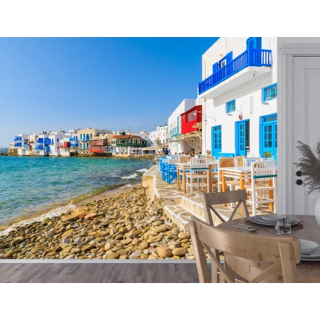 Fototapet 3D Orase Fara Imbinari - Peisaj Grecia Premier Decor