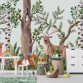 Fototapet 3D Living si dormitor - Adăpost în Pădurea Fermecată