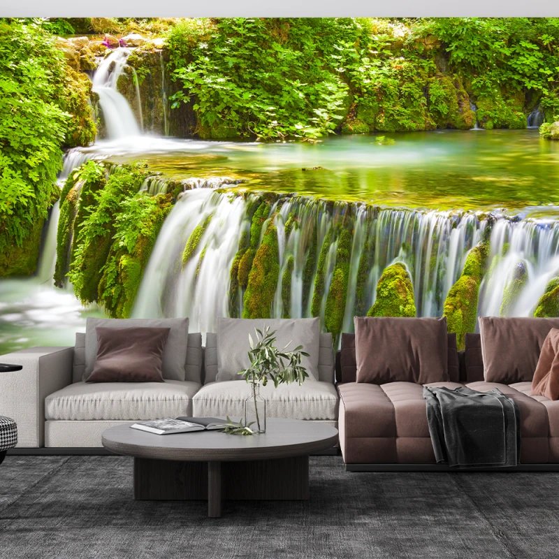 Fototapet 3D Living si Dormitor - Cascadă