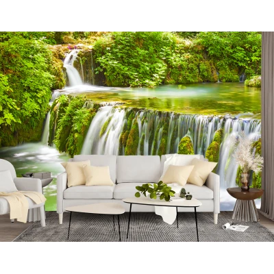 Fototapet 3D Living si Dormitor - Cascadă Premier Decor