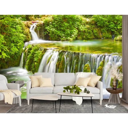 Fototapet 3D Living si Dormitor - Cascadă Premier Decor