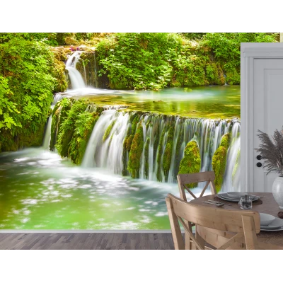 Fototapet 3D Living si Dormitor - Cascadă Premier Decor