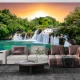 Fototapet 3D Living si Dormitor - Cascadă In Padure