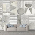 Fototapet 3D Living si Dormitor - Contrast Geometric