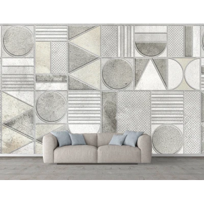Fototapet 3D Living si Dormitor - Contrast Geometric Premier Decor