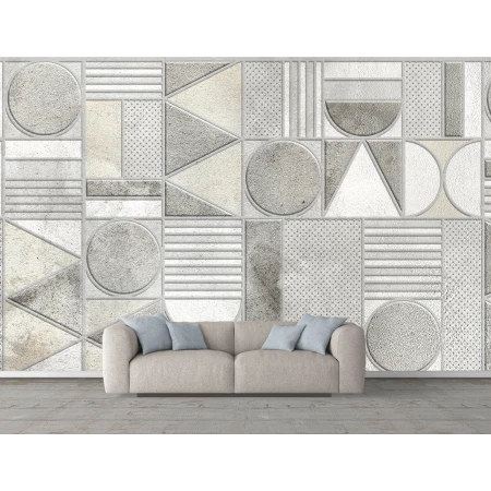 Fototapet 3D Living si Dormitor - Contrast Geometric Premier Decor