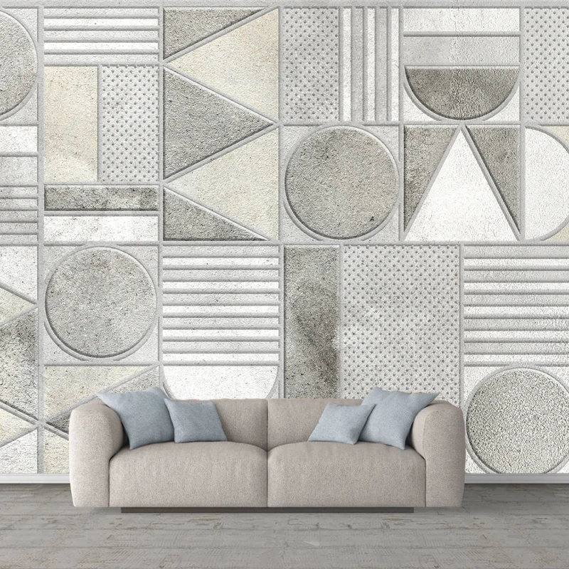 Fototapet 3D Living si Dormitor - Contrast Geometric