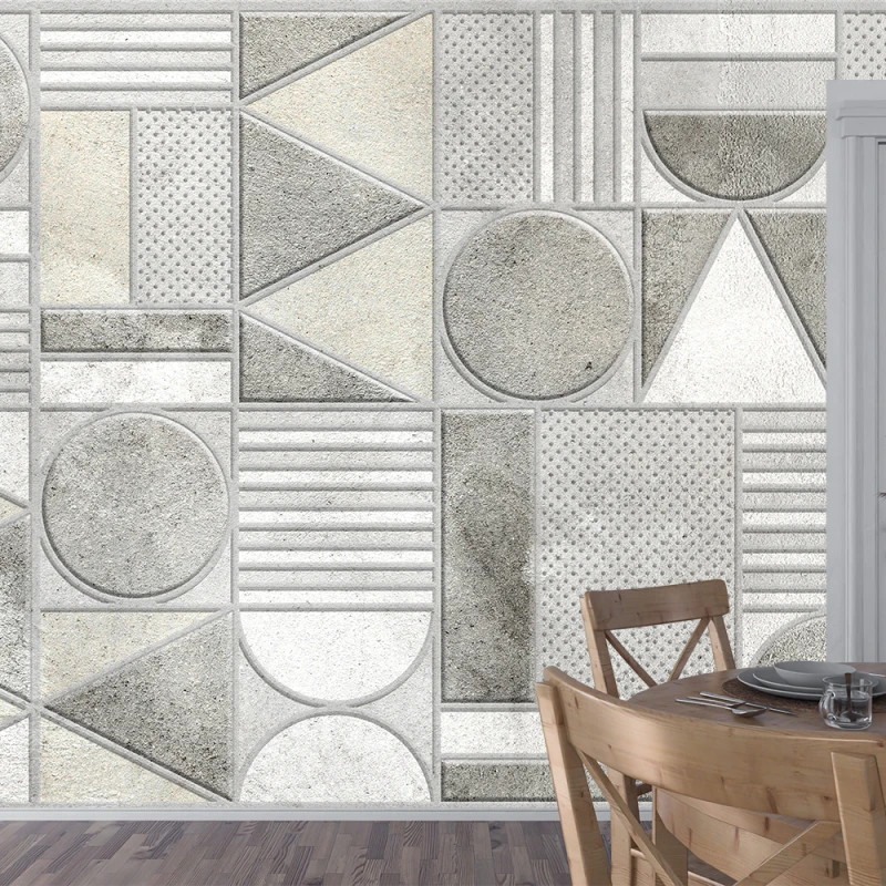 Fototapet 3D Living si Dormitor - Contrast Geometric