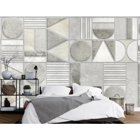 Fototapet 3D Living si Dormitor - Contrast Geometric Premier Decor