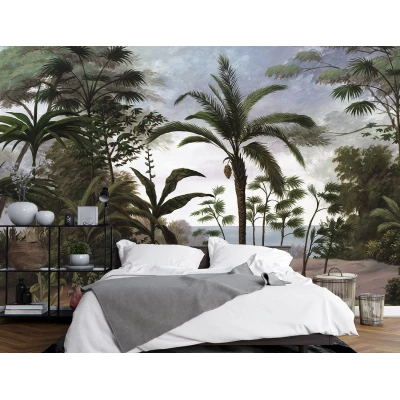 Fototapet 3D Tropical Padure si Frunze pentru Dormitor Living Premier Decor