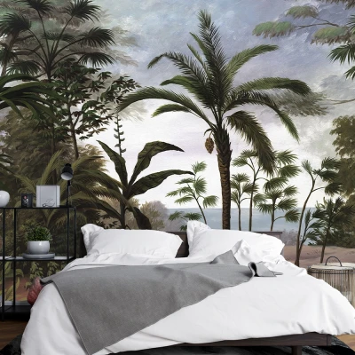 Fototapet 3D Tropical Padure si Frunze pentru Dormitor Living Premier Decor